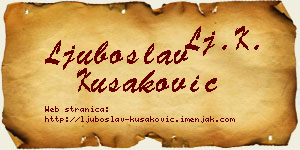 Ljuboslav Kušaković vizit kartica